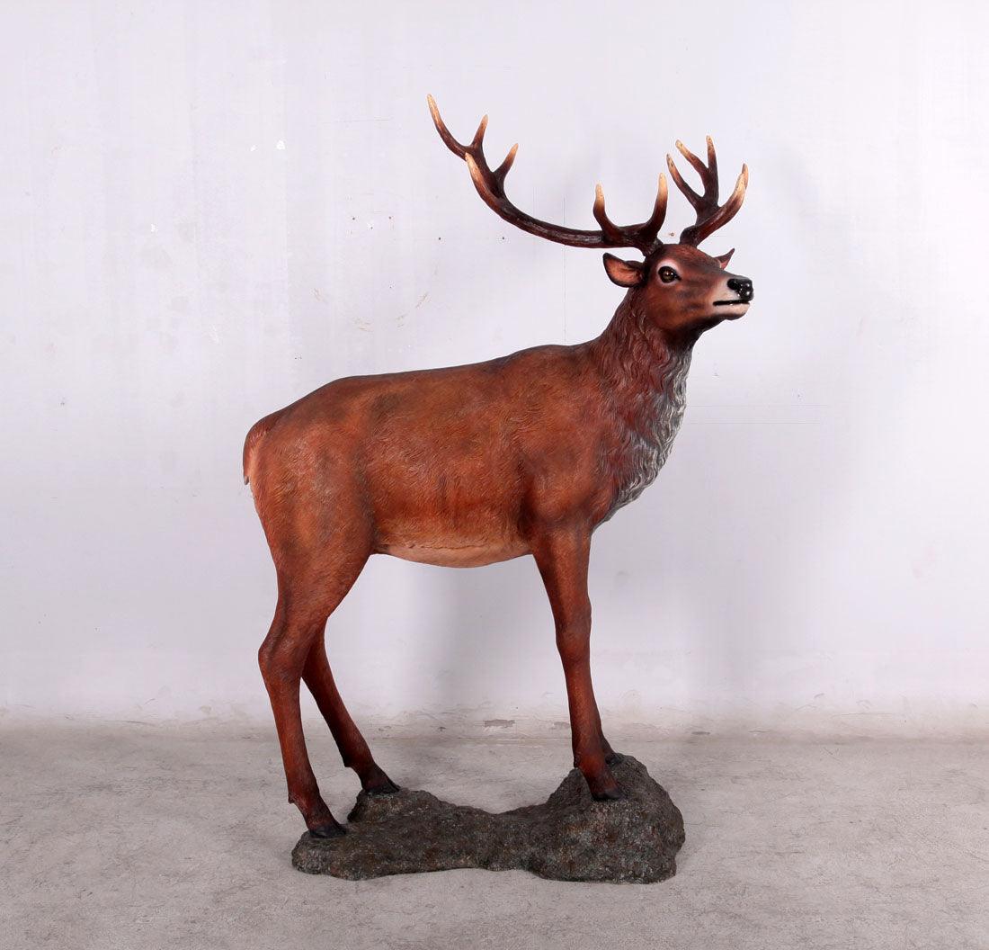 Deer Stag On Base Life Size Statue - LM Treasures Prop Rentals 