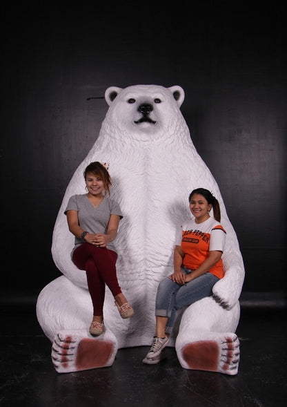 Jumbo Polar Bear Statue - LM Treasures Prop Rentals 