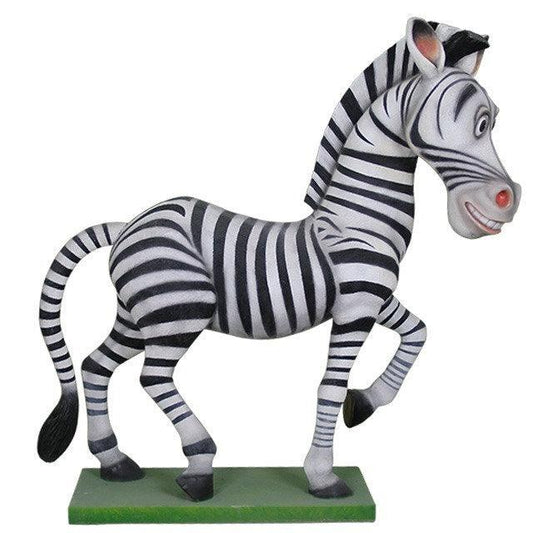 Comic Zebra Safari Prop Life Size Decor Resin Statue - LM Treasures Prop Rentals 