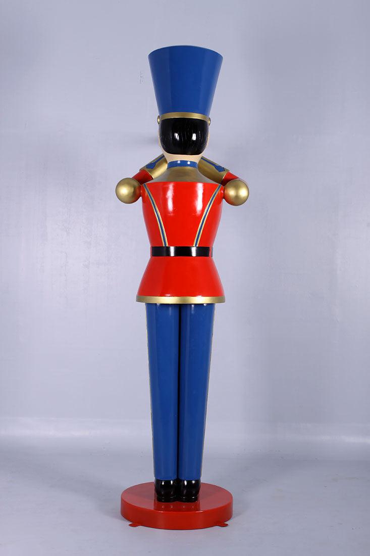 Large Red Trumpet Toy Soldier Statue - LM Treasures Prop Rentals 