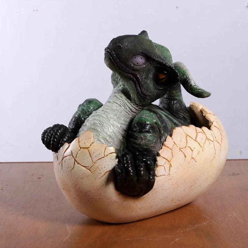 Hatching T-Rex Dinosaur Egg Statue - LM Treasures Prop Rentals 