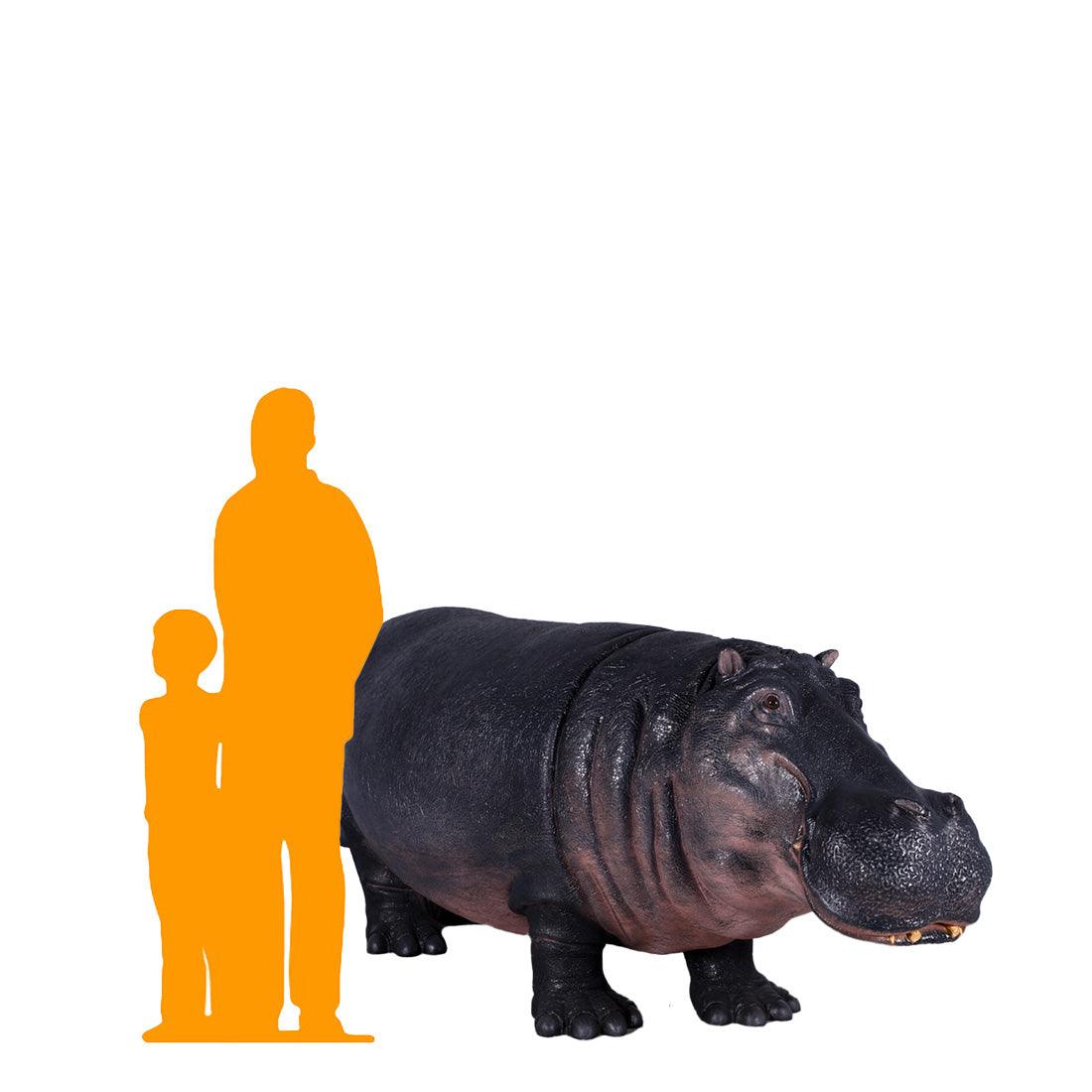 Hippo Life Size Statue - LM Treasures Prop Rentals 