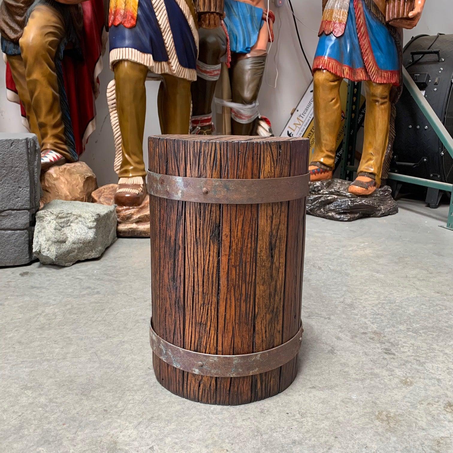 Pirate Stool Barrel - LM Treasures Prop Rentals 