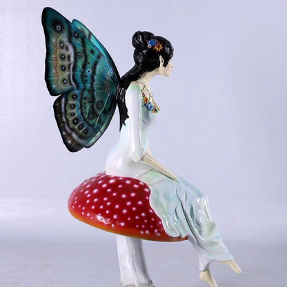 Mushroom Fairy Statue