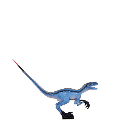 Blue Deinonychus Dinosaur Statue - LM Treasures Prop Rentals 