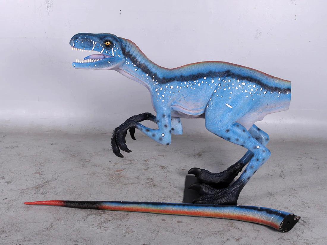 Blue Deinonychus Dinosaur Statue - LM Treasures Prop Rentals 