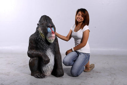 Mandrill Monkey Statue - LM Treasures Prop Rentals 