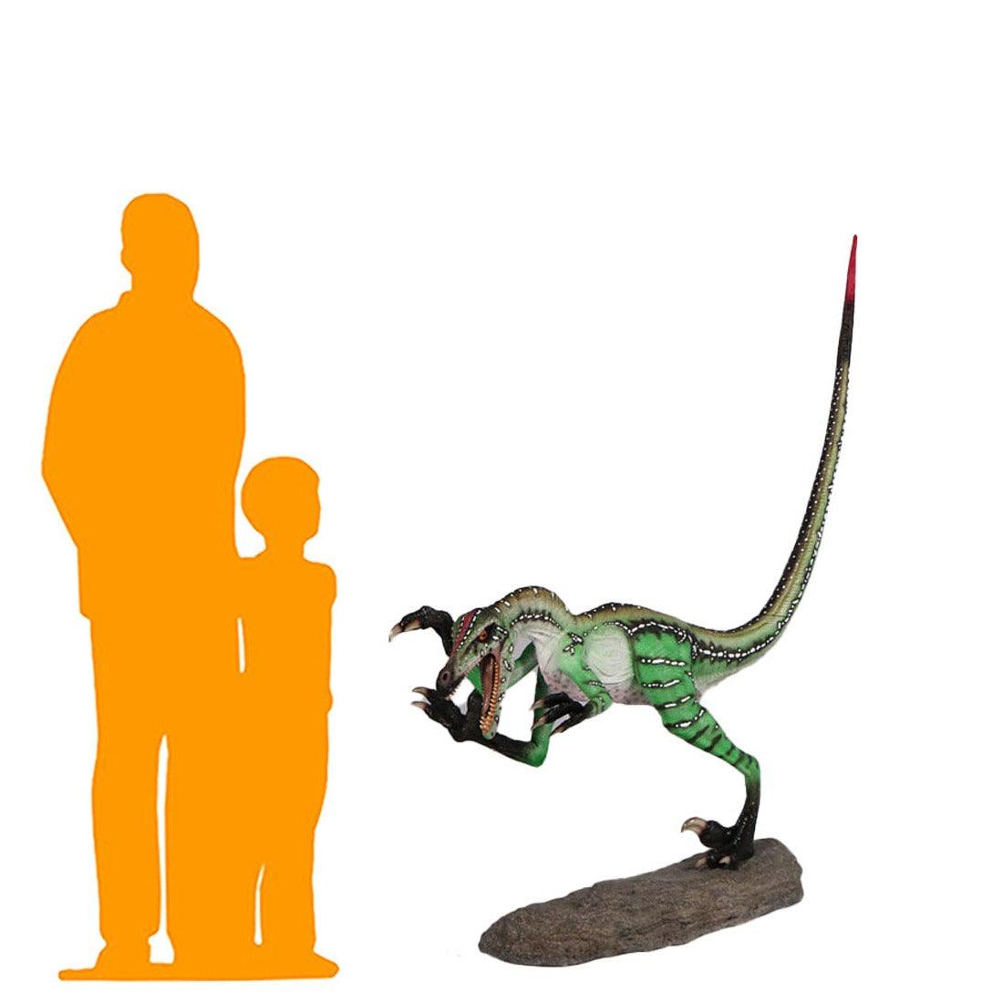 Ferocious Velociraptor Dinosaur Statue - LM Treasures Prop Rentals 