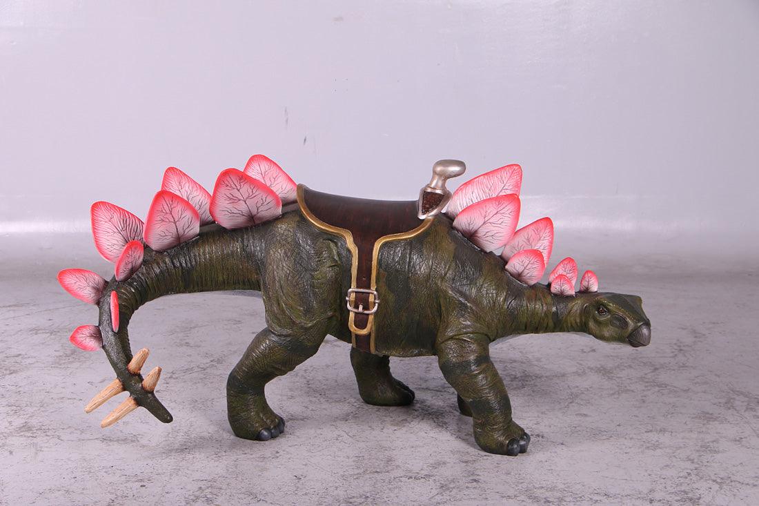 Small Stegosaurus Dinosaur With Saddle Statue - LM Treasures Prop Rentals 