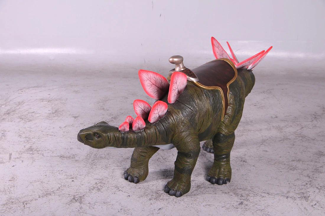 Small Stegosaurus Dinosaur With Saddle Statue - LM Treasures Prop Rentals 