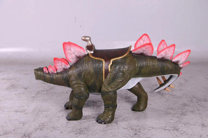 Small Stegosaurus Dinosaur With Saddle Statue