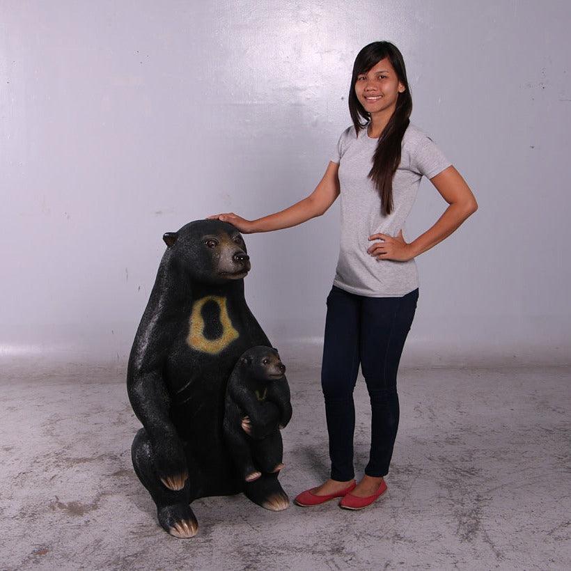Sun Bear with Cub Statue - LM Treasures Prop Rentals 