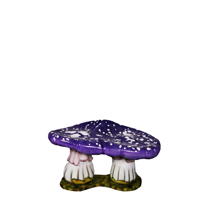 Purple Double Mushroom Bench Statue - LM Treasures Prop Rentals 