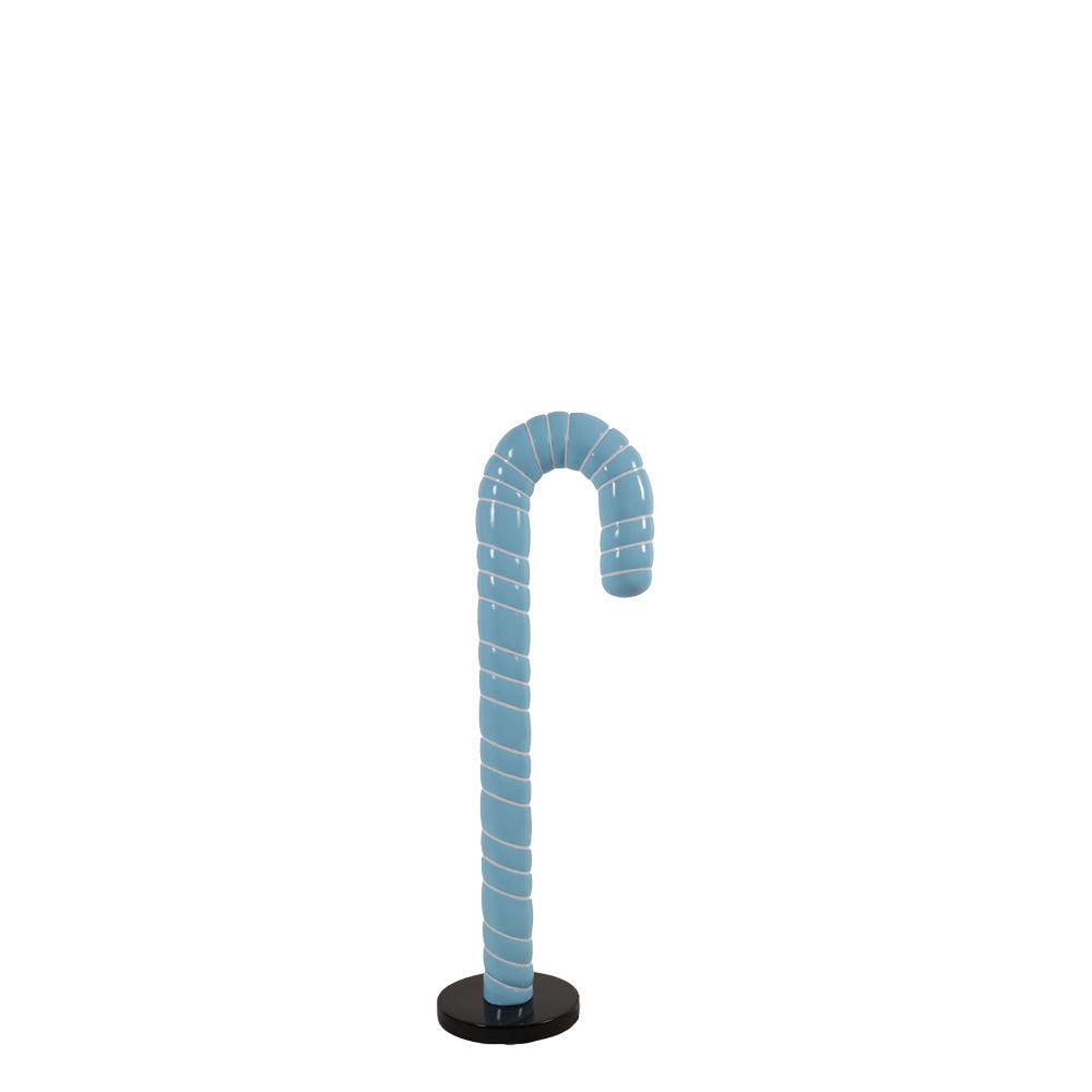 Small Blue Cushion Candy Cane Statue - LM Treasures Prop Rentals 