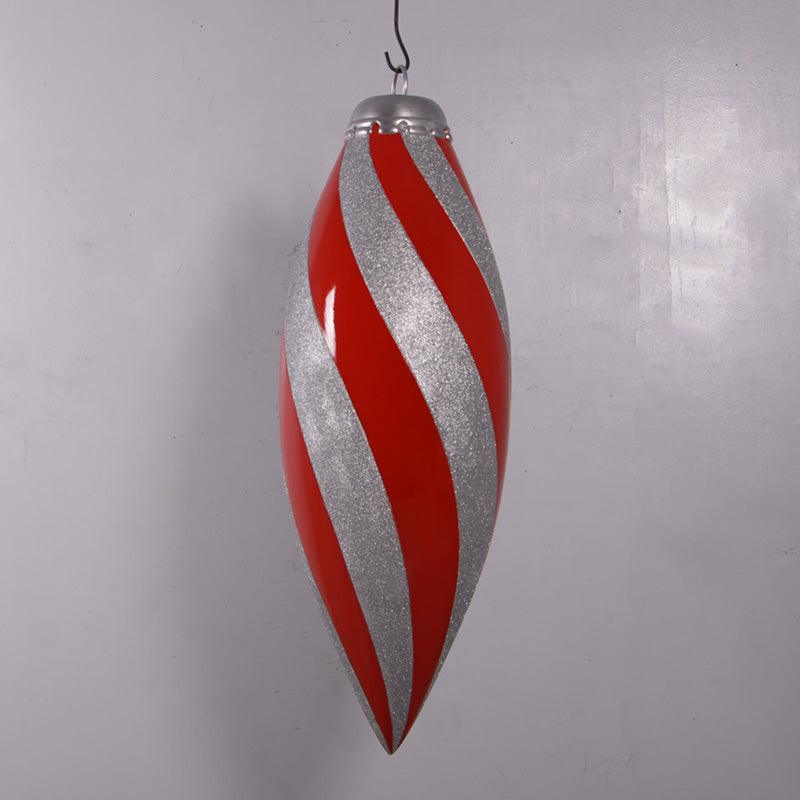 Red Hanging Finial Ornament Drop Over Sized Statue - LM Treasures Prop Rentals 