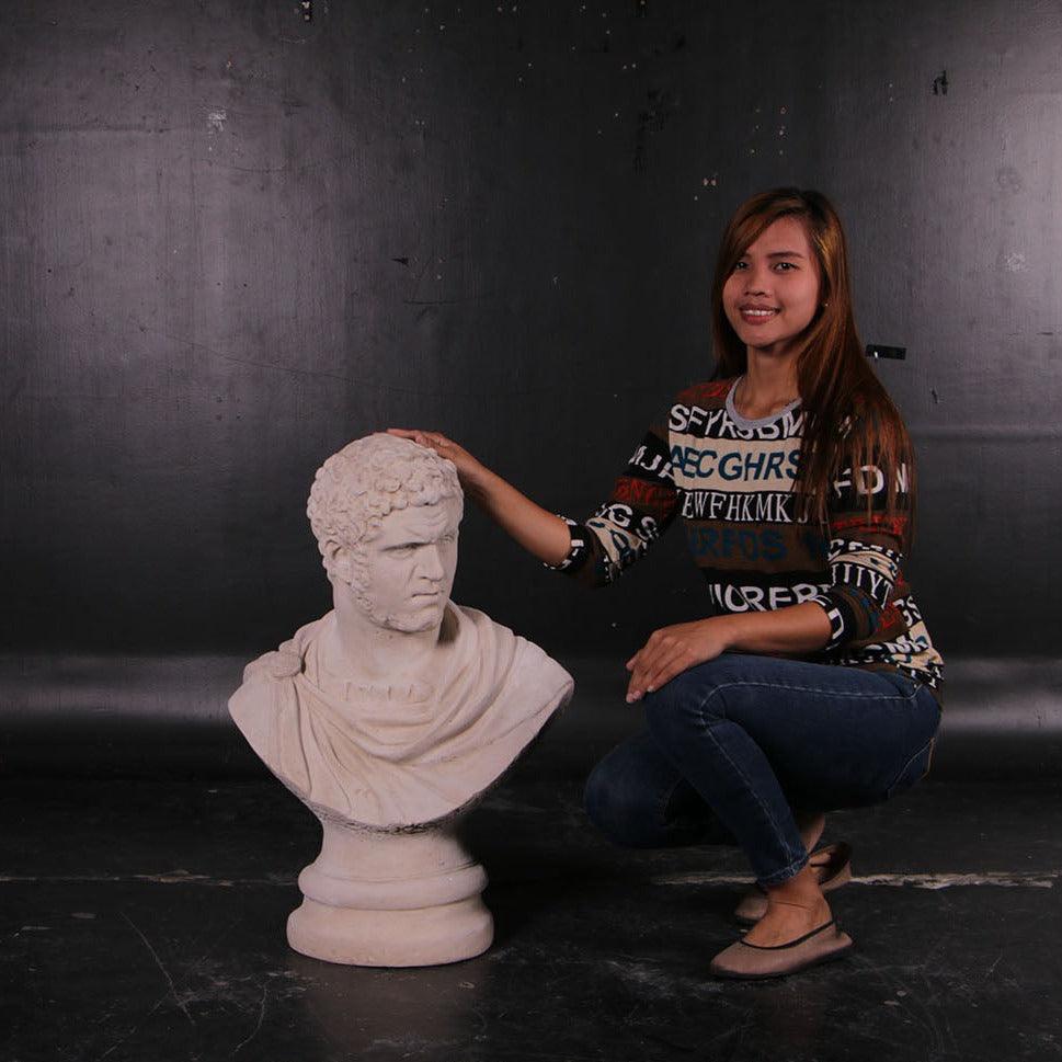 Nero Stone Bust Statue - LM Treasures Prop Rentals 