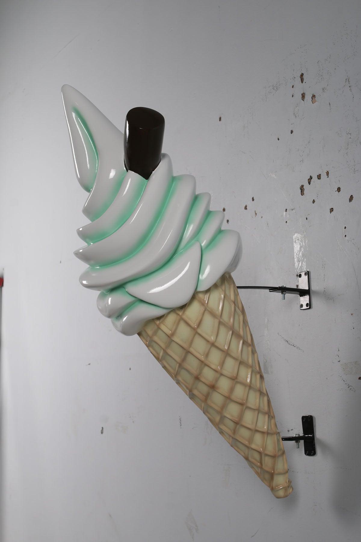 Mint Green Hanging Soft Serve Ice Cream Statue - LM Treasures Prop Rentals 