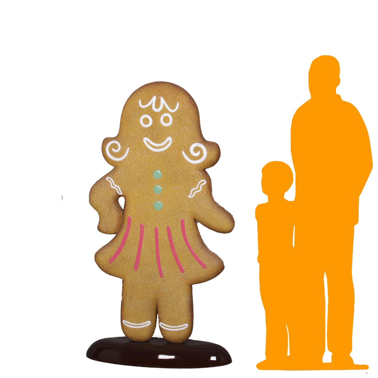 Woman Gingerbread Cookie Statue