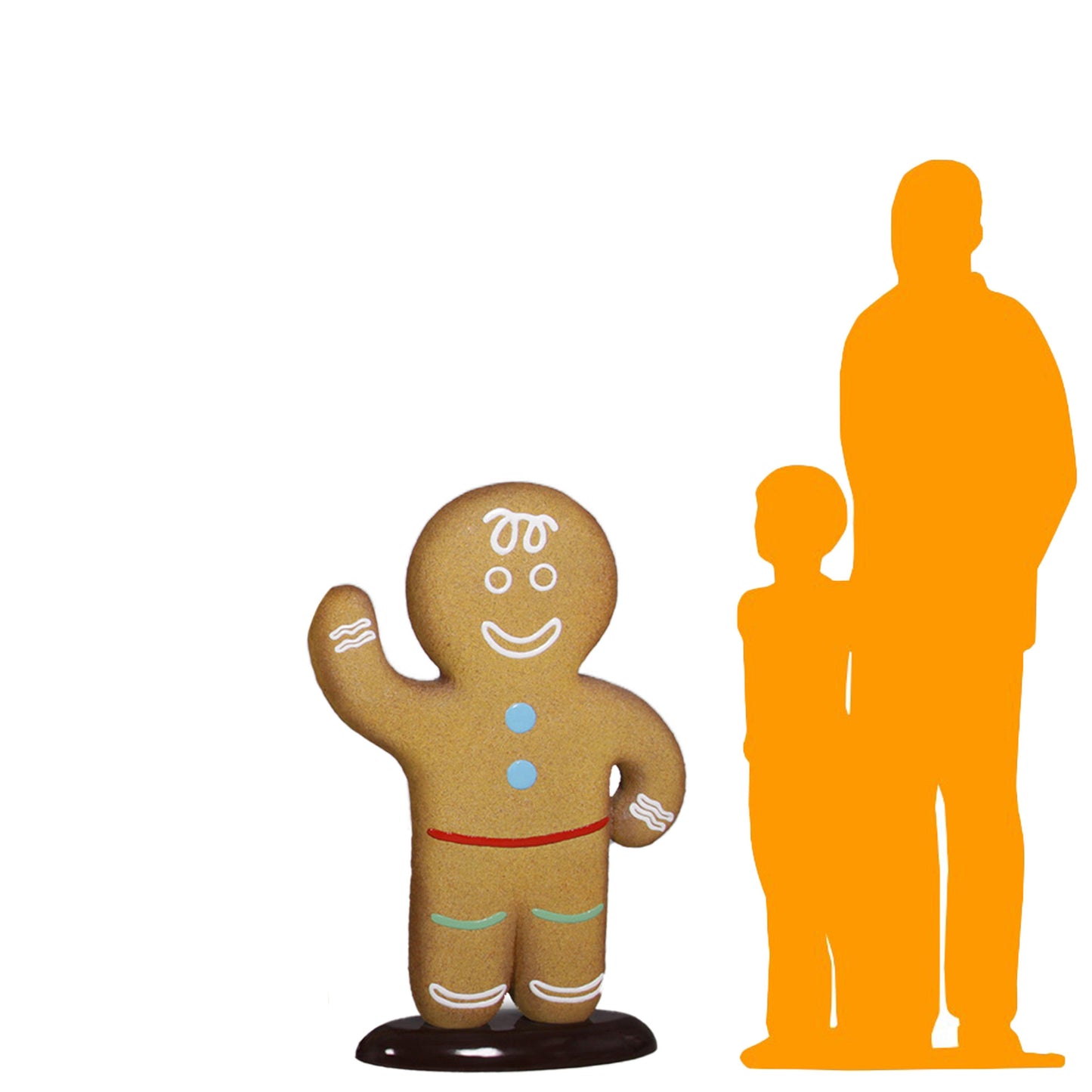 Boy Gingerbread Cookie Statue - LM Treasures Prop Rentals 