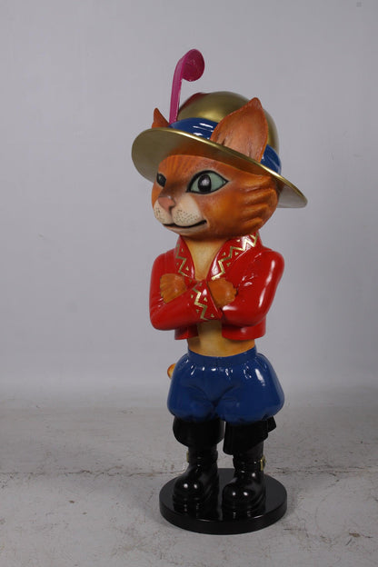 Comic Cat Standing Life Size Statue