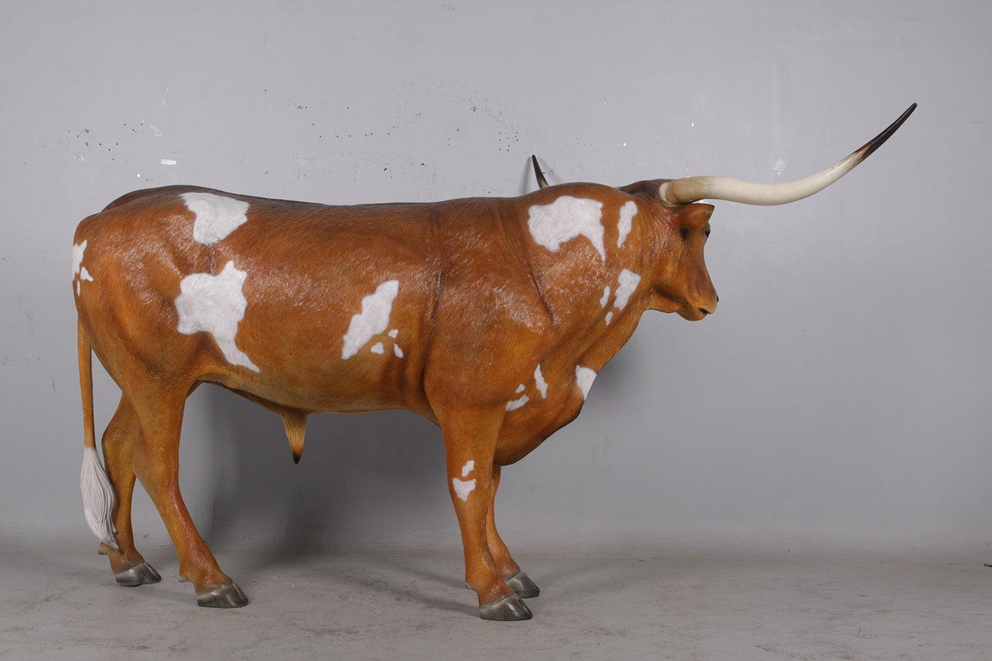 Texas Long Horn Life Size Statue