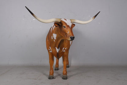 Texas Long Horn Life Size Statue