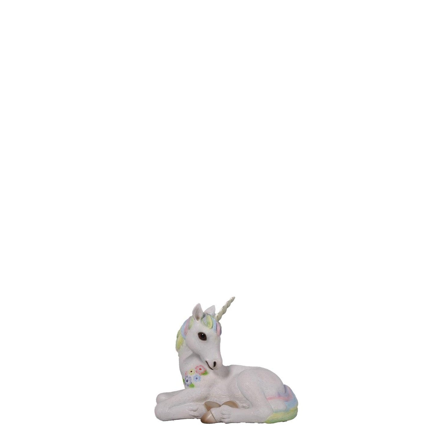 Baby Resting Unicorn Statue - LM Treasures Prop Rentals 