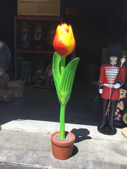 Large Tulip Flower Statue - LM Treasures Prop Rentals 