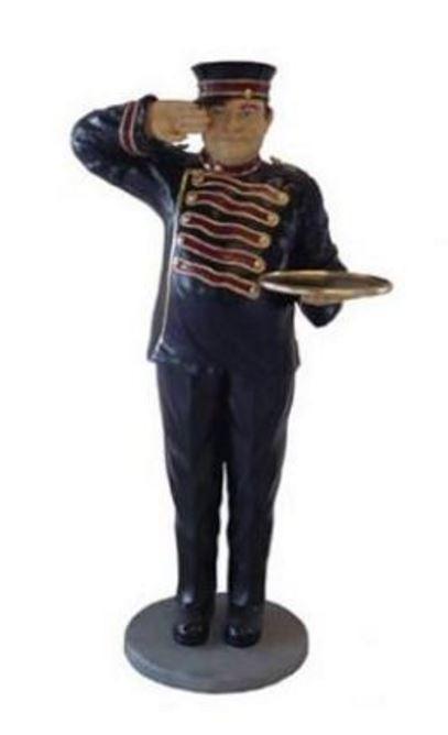 Bell Hop Butler Life Size Statue - 6 Ft - LM Treasures Prop Rentals 
