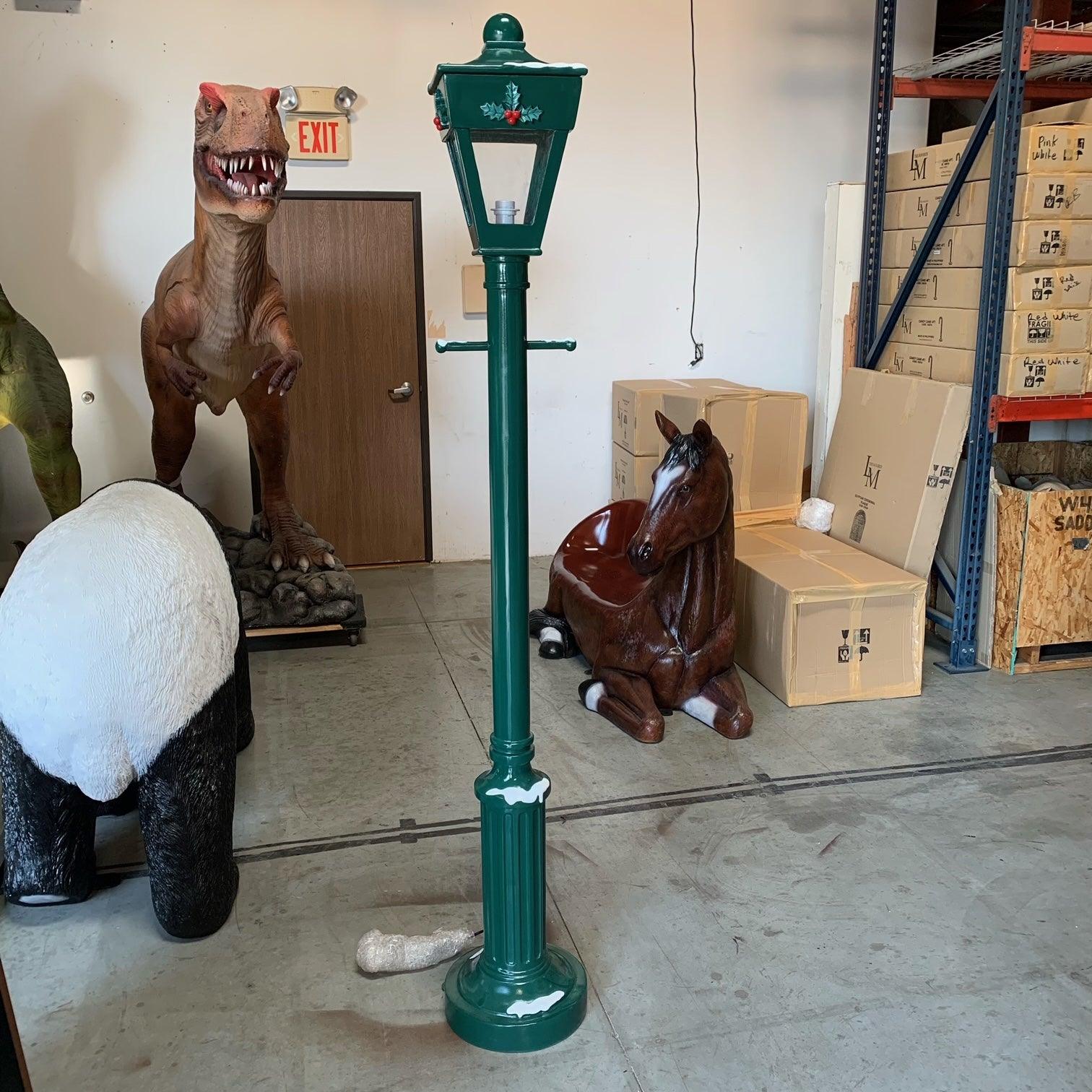 Green Lamp Post Statue - LM Treasures Prop Rentals 