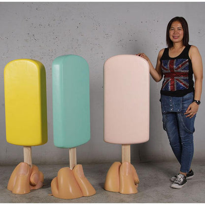 Yellow Ice Cream Popsicle Statue