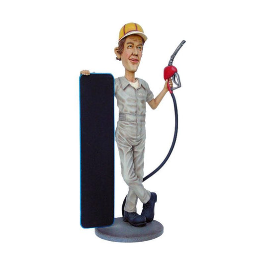 Gasoline Man Menu Board Statue