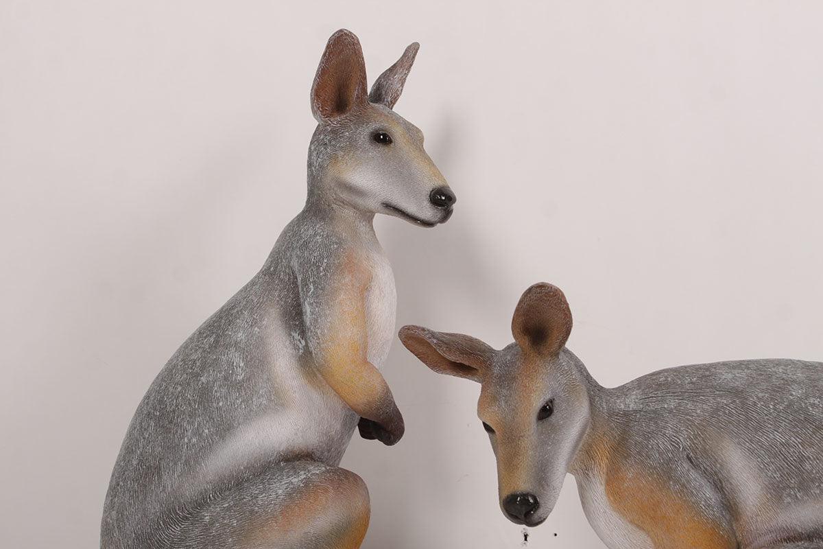 Crouching Wallaby Kangaroo Statue - LM Treasures Prop Rentals 