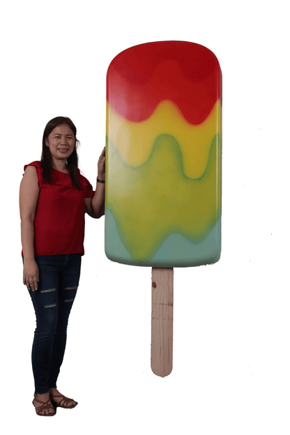 Large Hanging Rainbow Ice Cream Popsicle Statue - LM Treasures Prop Rentals 