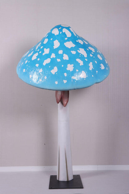 Blue Parasol Mushroom Statue