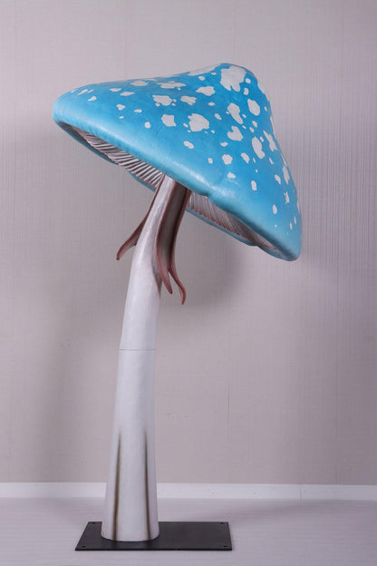 Blue Parasol Mushroom Statue