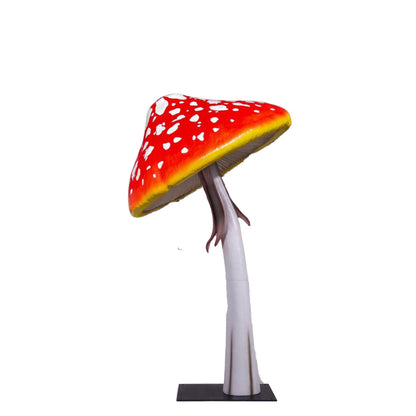 Red Parasol Mushroom Statue - LM Treasures Prop Rentals 