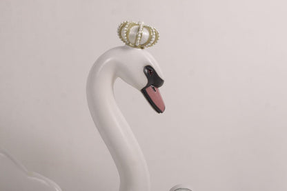 Small Swan Sleigh Statue - LM Treasures Prop Rentals 
