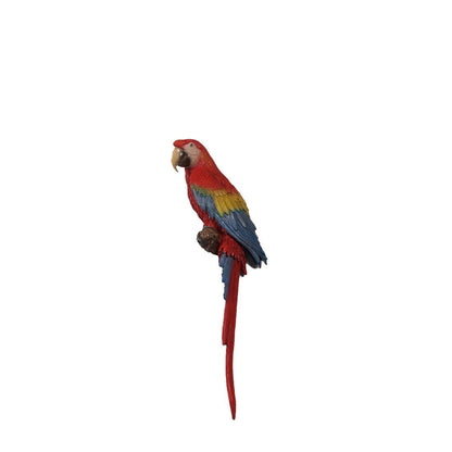 Hanging Scarlett Macaw Parrot Statue - LM Treasures Prop Rentals 