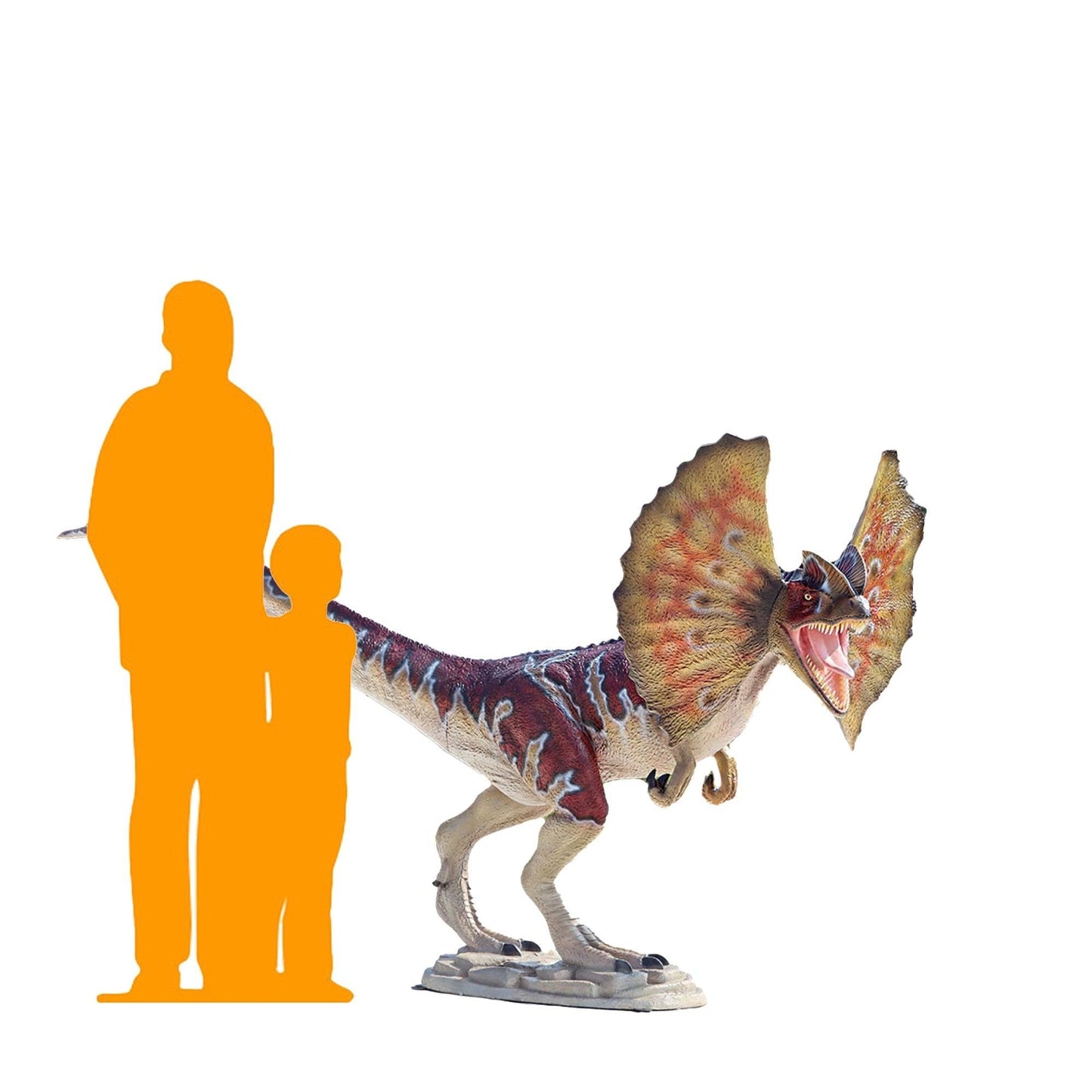Dilophosaurus Dinosaur Statue - LM Treasures Prop Rentals 