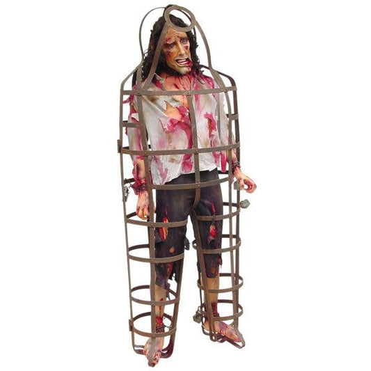Tortured Man In Cage Life Size Statue