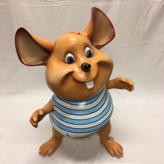 Standing Comic Blue Mouse Life Size Statue - LM Treasures Prop Rentals 