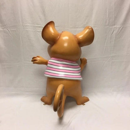 Standing Comic Pink Mouse Life Size Statue