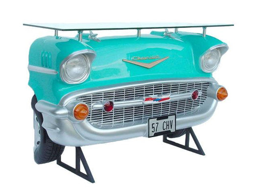 Turquoise Chevy Bar Life Size Statue