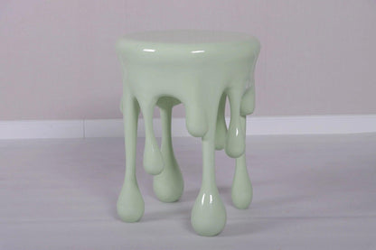 Mint Green Melting Drip Side Table Statue