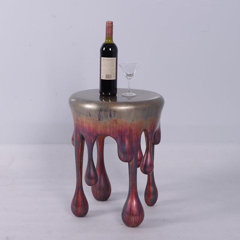 Copper Melting Side Drip Table Statue - LM Treasures Prop Rentals 