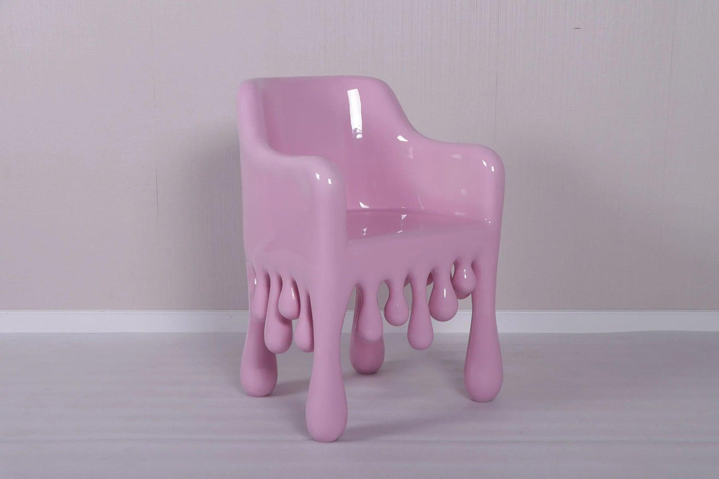 Pink Melting Drip Chair Statue - LM Treasures Prop Rentals 