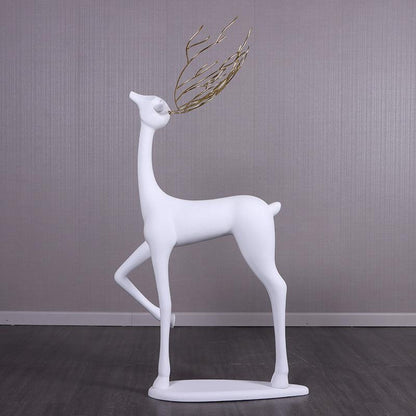 White Reindeer Bling Statue