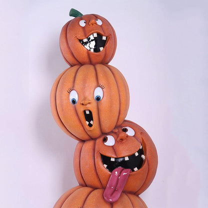 Stacked Crazy Pumpkins Tower - LM Treasures Prop Rentals 