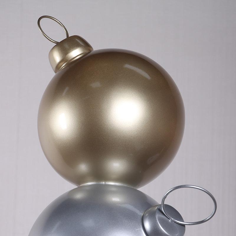 Stacked Christmas Ornaments Statue